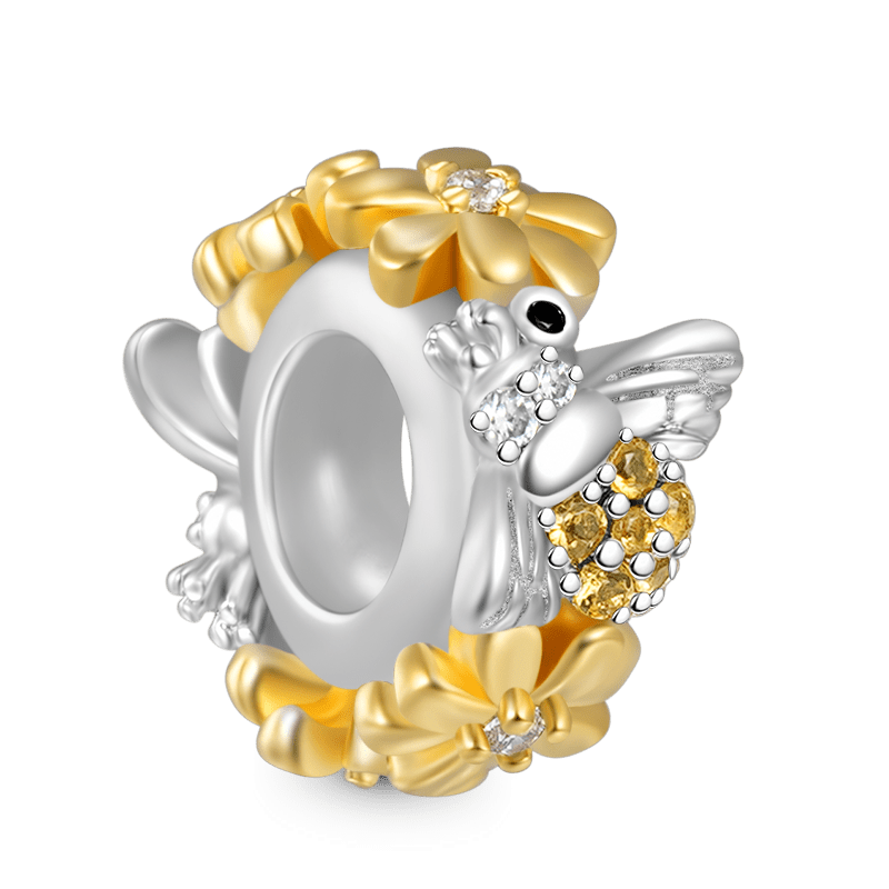 Gnoce Honey Bees Love Flower Stopper Charm_2