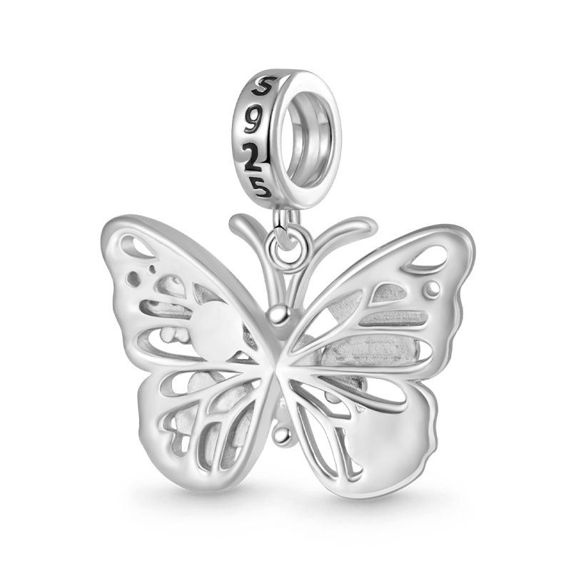 Gnoce Sparkling Flying Butterfly Moonstone Pendant Dangle Charm_2