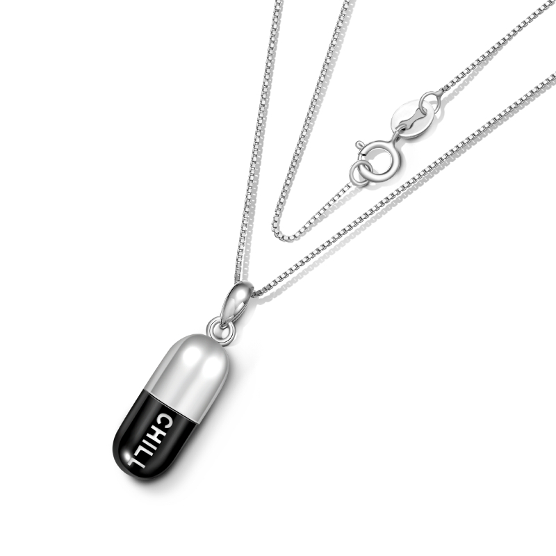Gnoce Chill Pill Capsule Necklace_3