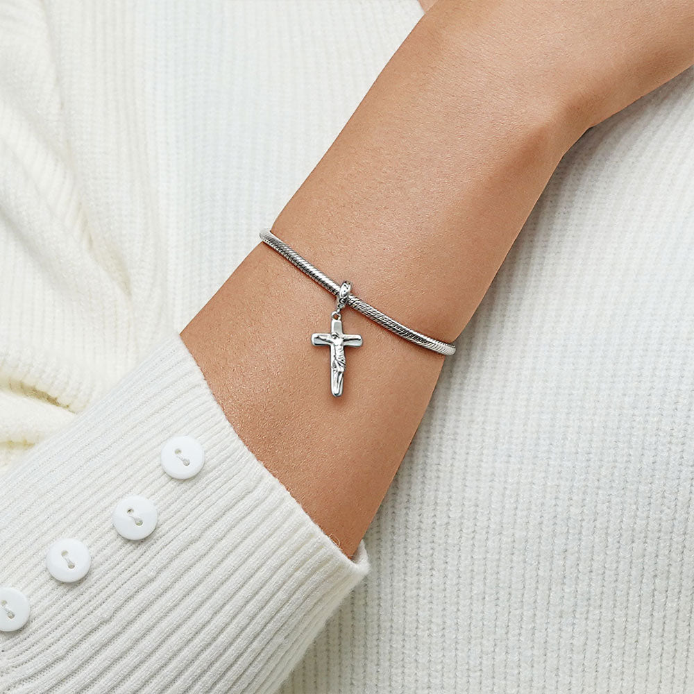 Gnoce Cross with Jesus Christ Pendant Dangle Charm_5