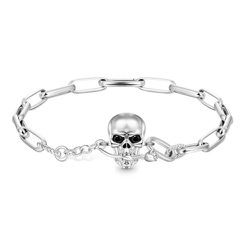 Gnoce Skull Element Link Chain Bracelet_1