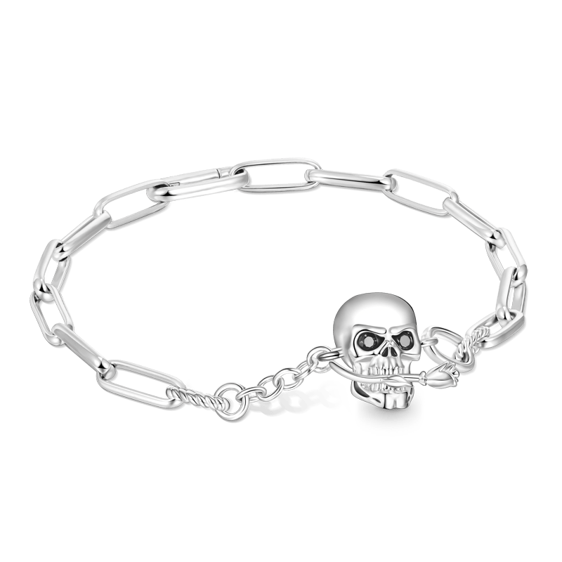 Gnoce Skull Element Link Chain Bracelet_2