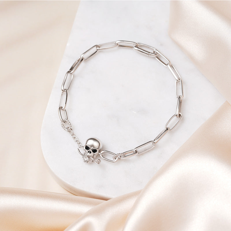 Gnoce Skull Element Link Chain Bracelet_4