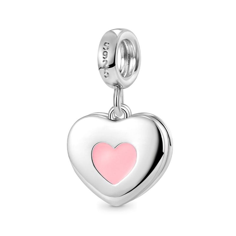 Gnoce "Daughter & Mother" Heart Personalized Photo Pendant Dangle Charm_2