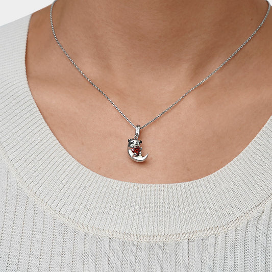 Gnoce Lovely Otter Embraces Heart Gem Charm_7