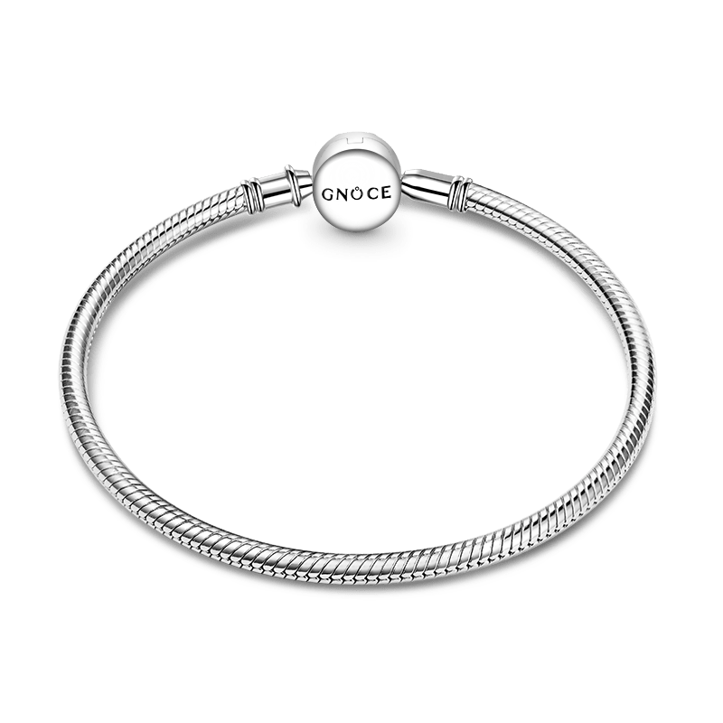 Gnoce Lucky Four-leaf Clover Basic Snake Chain Bracelet_2