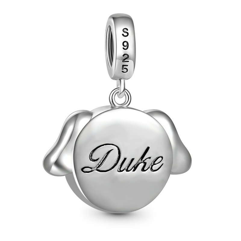 Gnoce Dog Lover Engravable Heart Pendant Dangle Charm_2