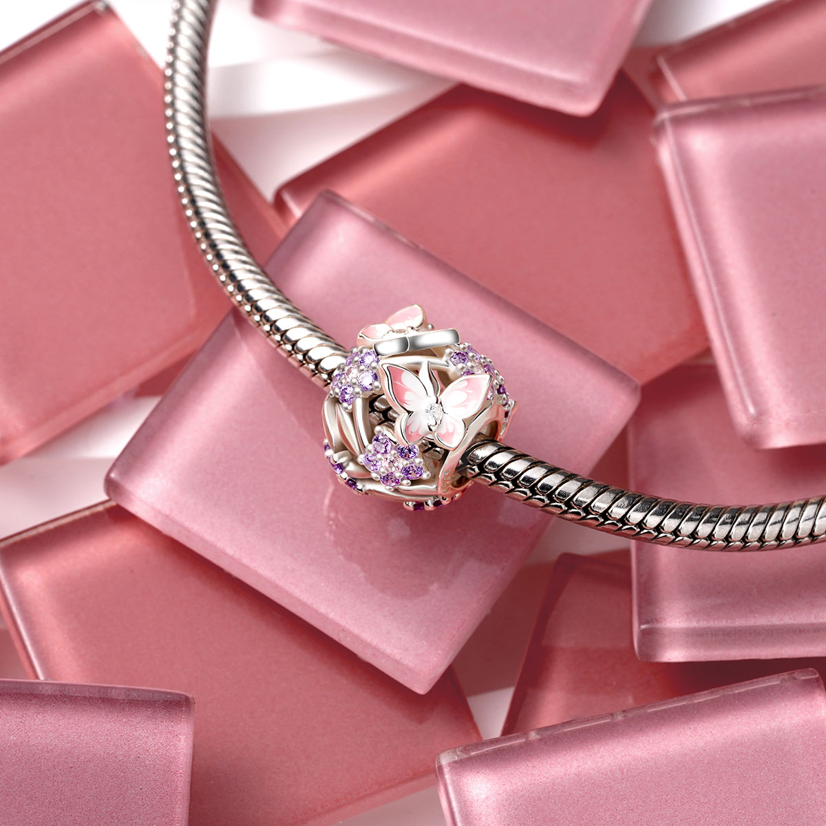 Gnoce Sparkling Butterfly Love Charm_3