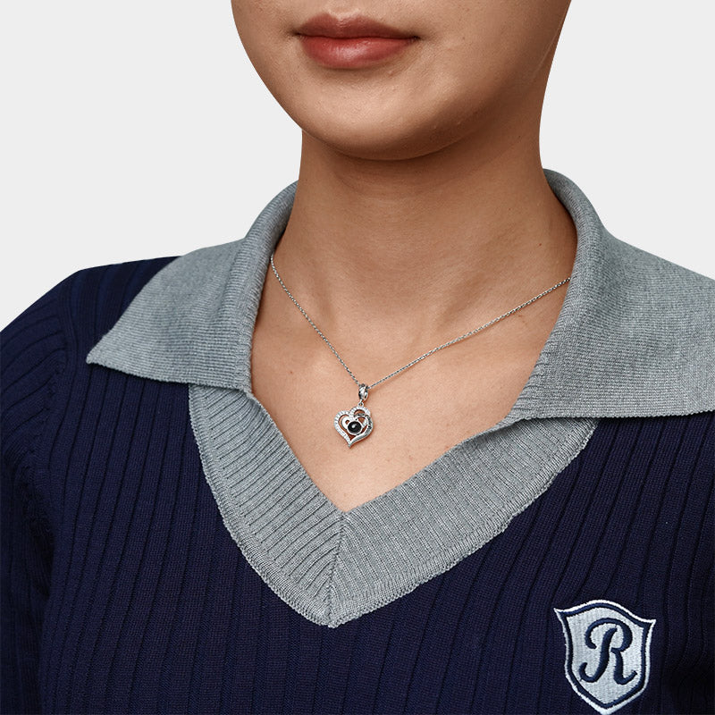 Gnoce Projection Love Heart Personalized Photo Pendant Dangle Charm_5