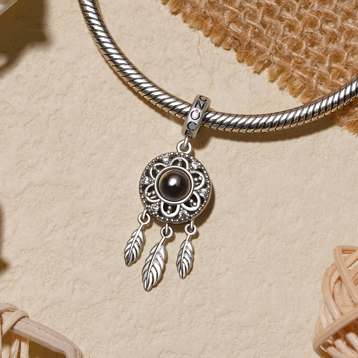 Gnoce Projection Dream Catcher Photo Pendant Dangle Charm_3