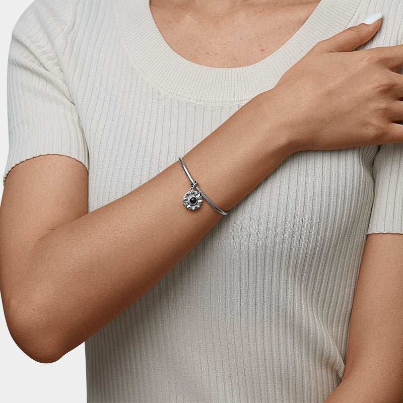 Gnoce Projection Sunflower Personalized Photo Pendant Dangle Charm_4