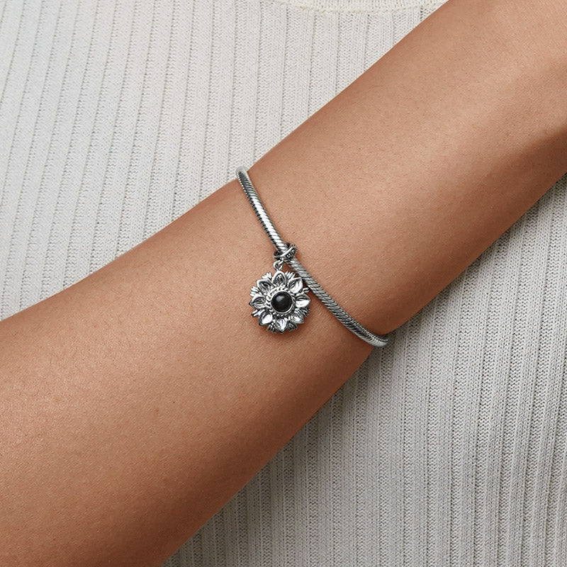 Gnoce Projection Sunflower Personalized Photo Pendant Dangle Charm_6