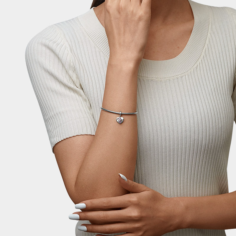 Gnoce Infinite Love Heart Pendant Dangle Charm_5