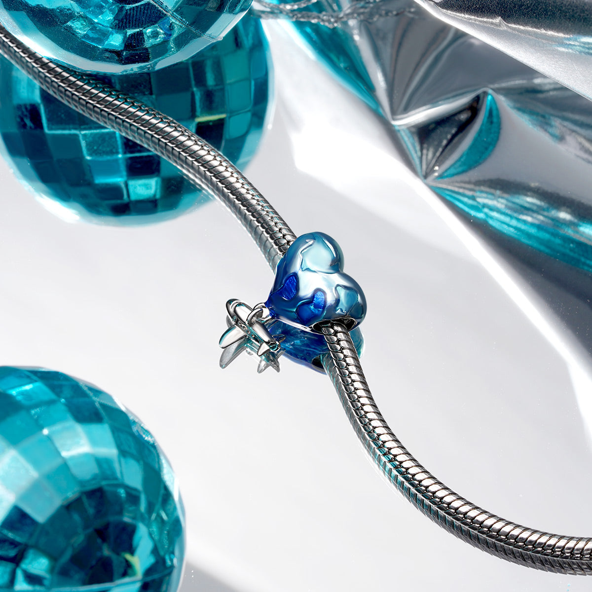 Gnoce Blue Earth with Plane Travel Charm_3