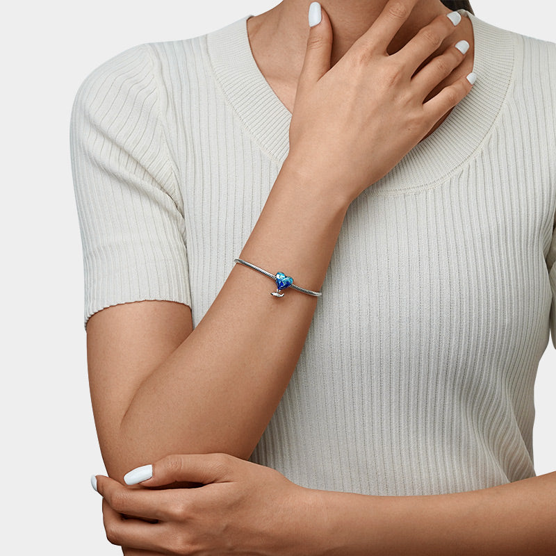 Gnoce Blue Earth with Plane Travel Charm_4