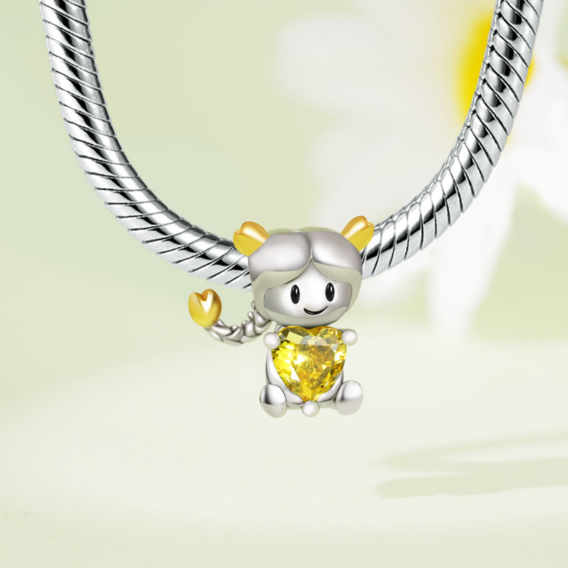 Gnoce Scorpio Constellation Embraces Heart Gem Charm_3