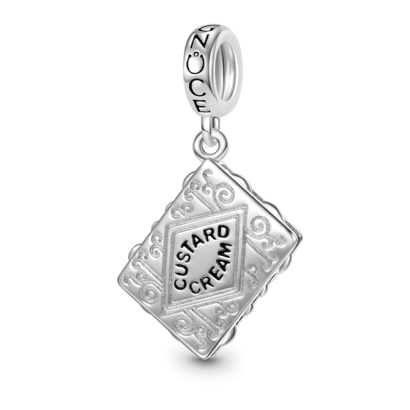 Gnoce Custard Cream Biscuit Pendant Dangle Charm_1