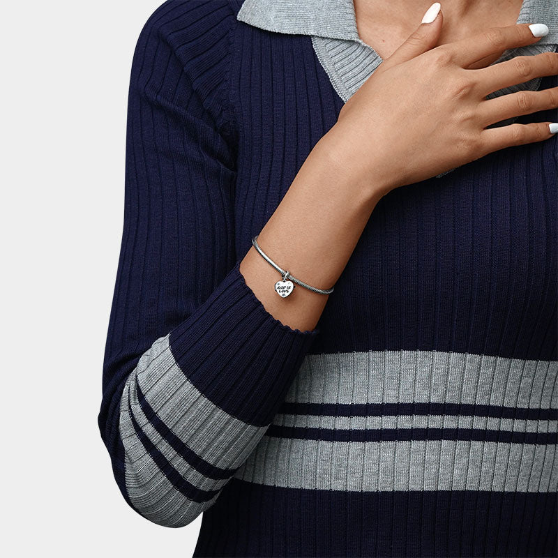 Gnoce "God is Love" Heart Personalized Photo Pendant Dangle Charm_3