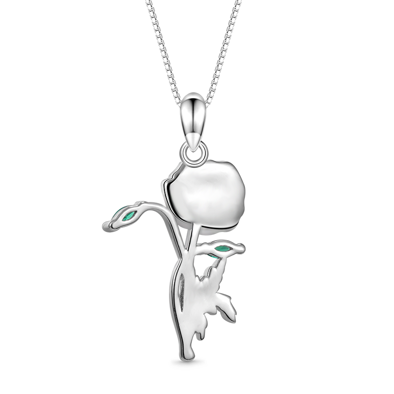 Gnoce Red Poppy Flower Necklace_2