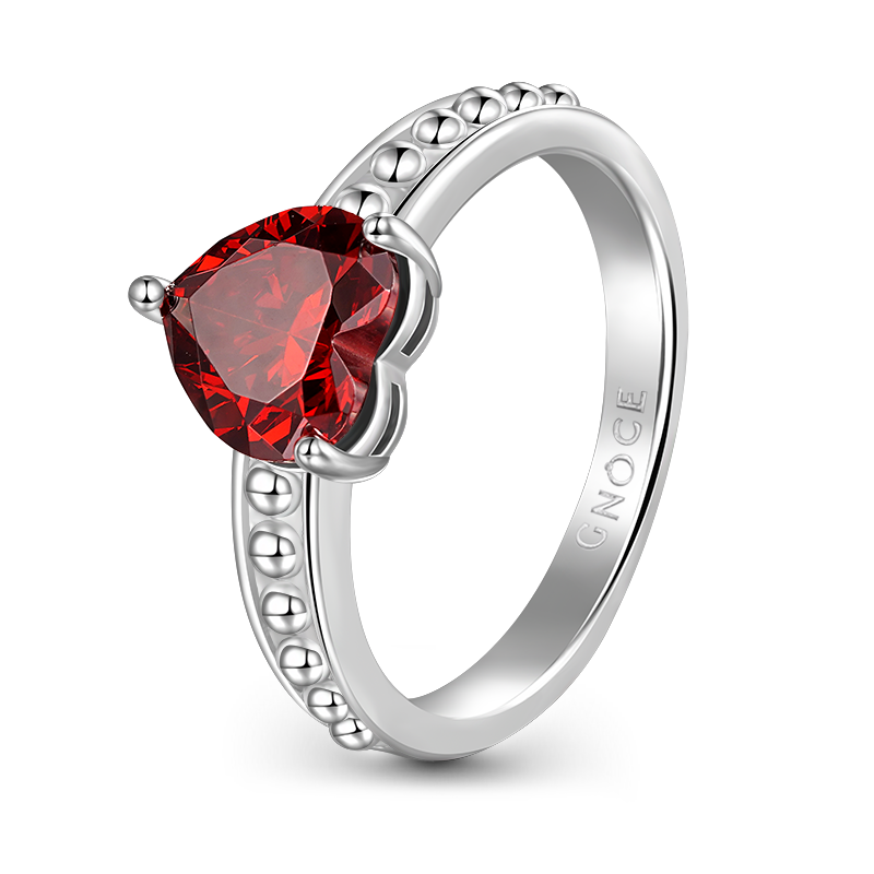 Gnoce Birthstone Heart Ring_2