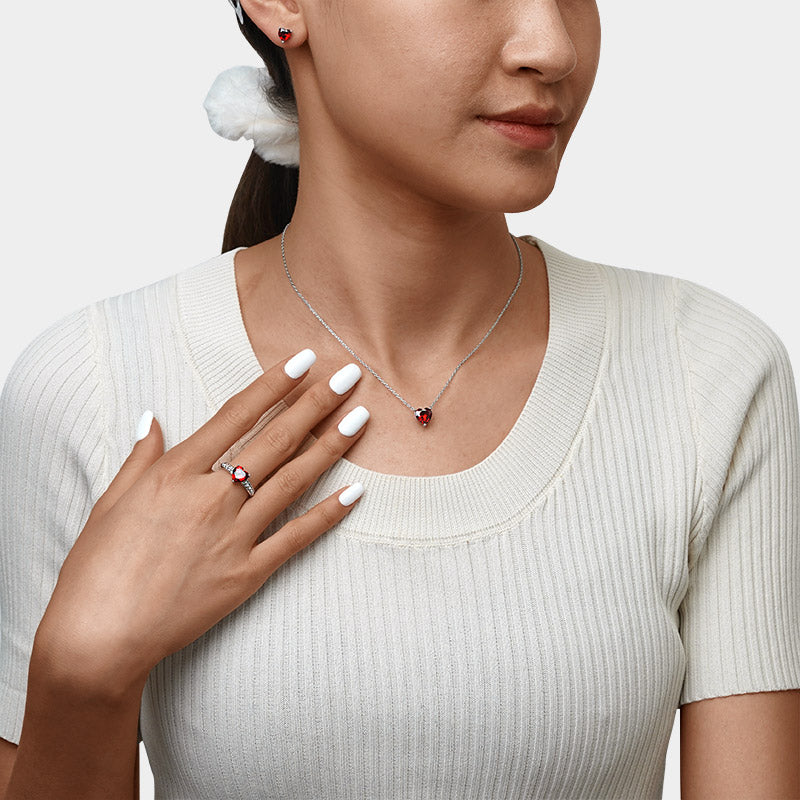 Gnoce Birthstone Heart Necklace_5