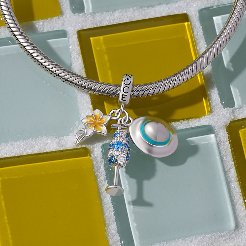 Gnoce Vacation Life Triple Pendant Dangle Charm_3