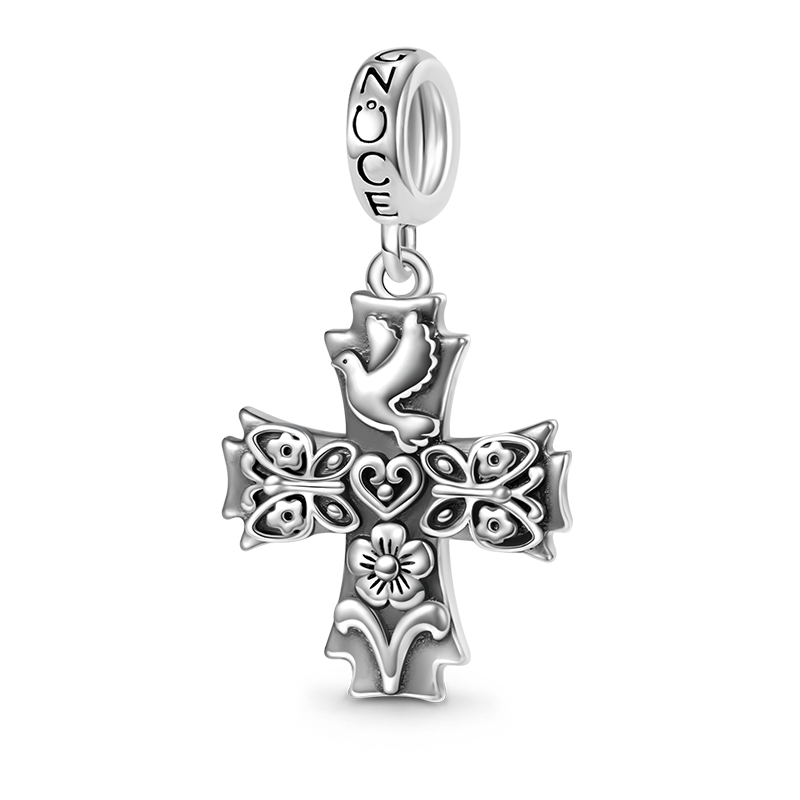 Gnoce Love Spring Cross Pendant Dangle Charm_1