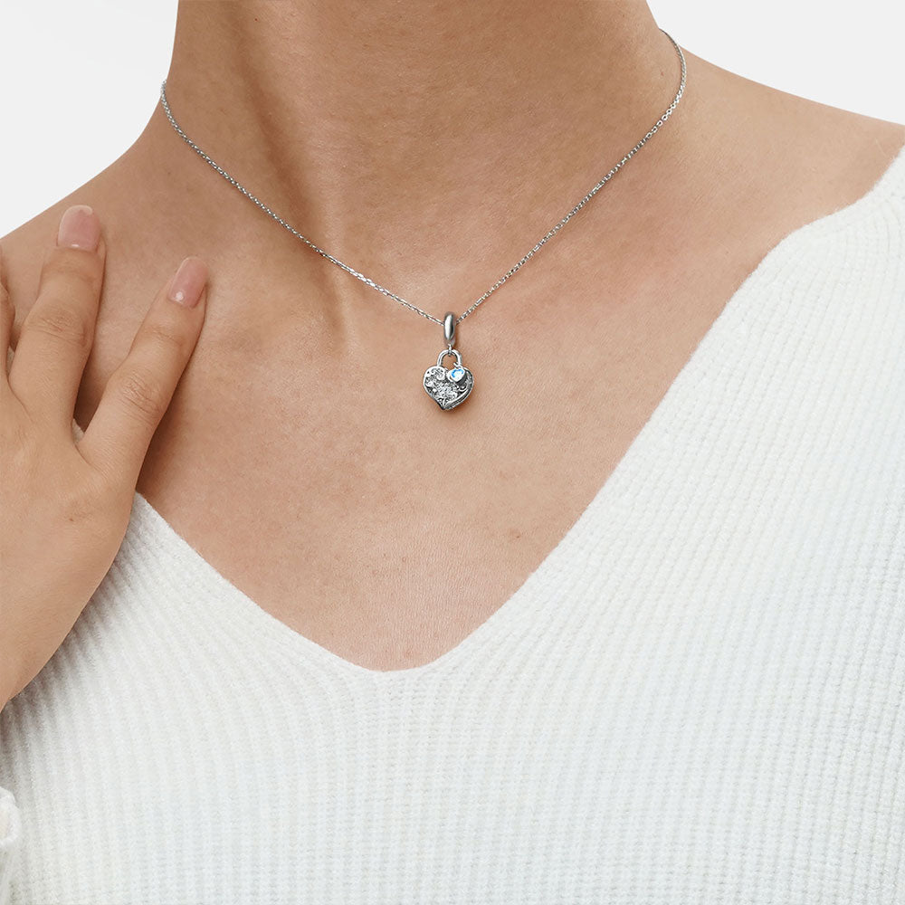 Gnoce Love Lock Pendant Dangle Charm_7