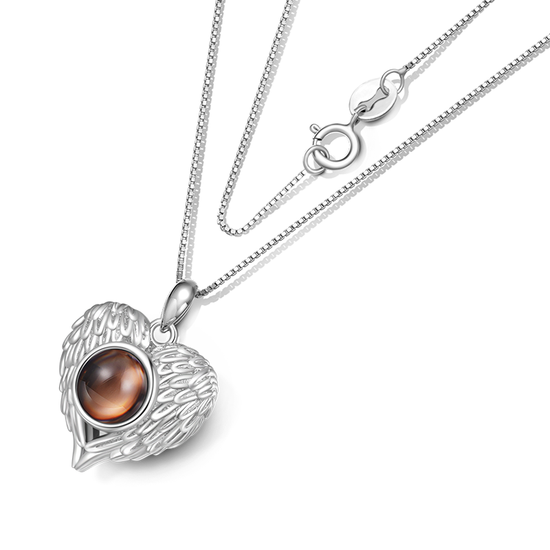 Gnoce Projection Heart Personalized Photo Necklace_2