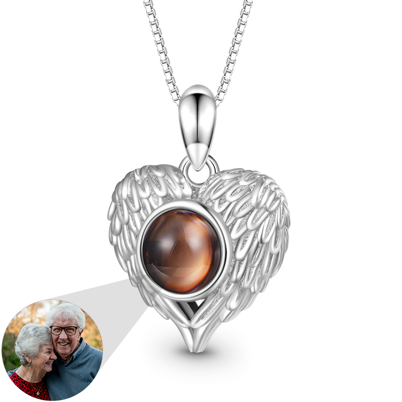 Gnoce Projection Heart Personalized Photo Necklace_1
