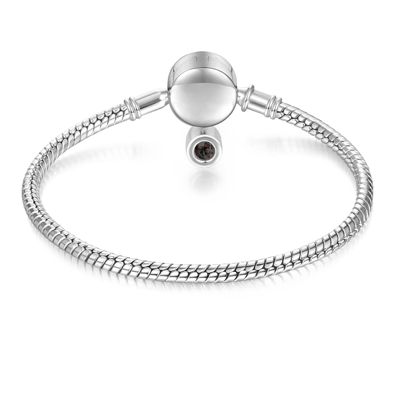 Gnoce Projection Snowflake Basic Snake Chain Bracelet_2