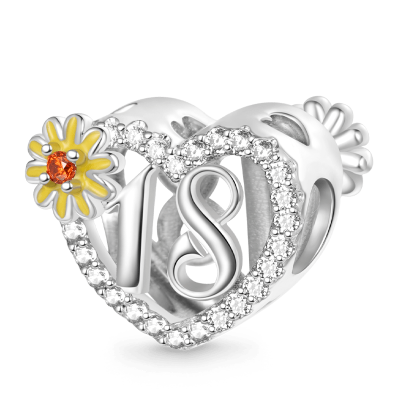 Gnoce Celebration 18th Birthday Heart Charm_1