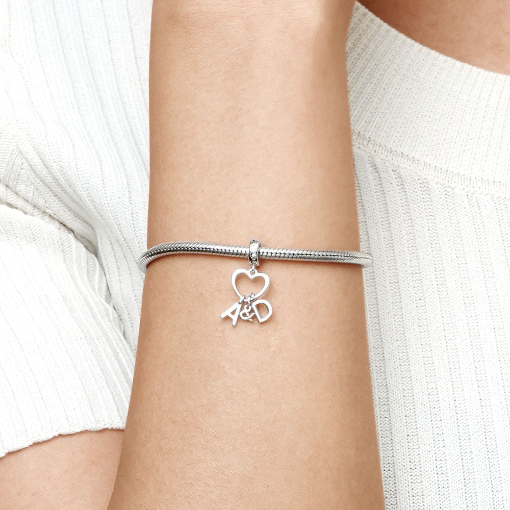 Gnoce Best Initial Letters Personalized Pendant Dangle Charm_5