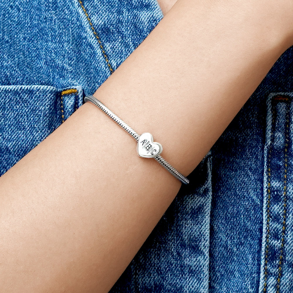 Gnoce Initial Letters Personalized Heart Charm_4