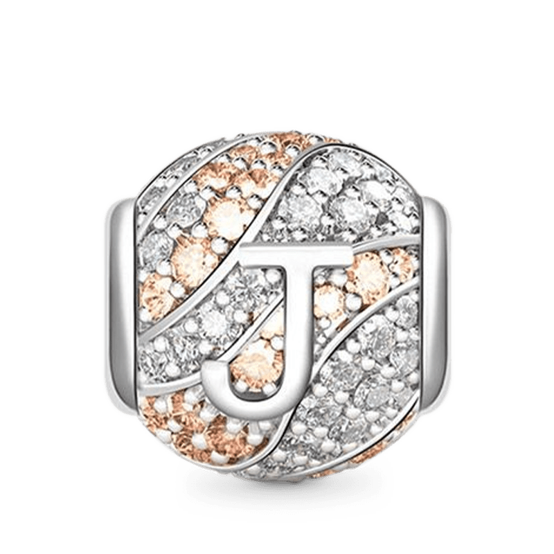 Gnoce "My Lucky Letter" Charm Alphabet Bead Sterling Silver with Cz_1
