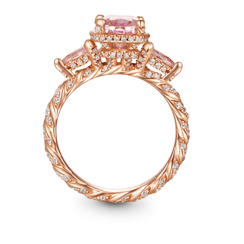Gnoce Pink Square-cut Promise Ring_3
