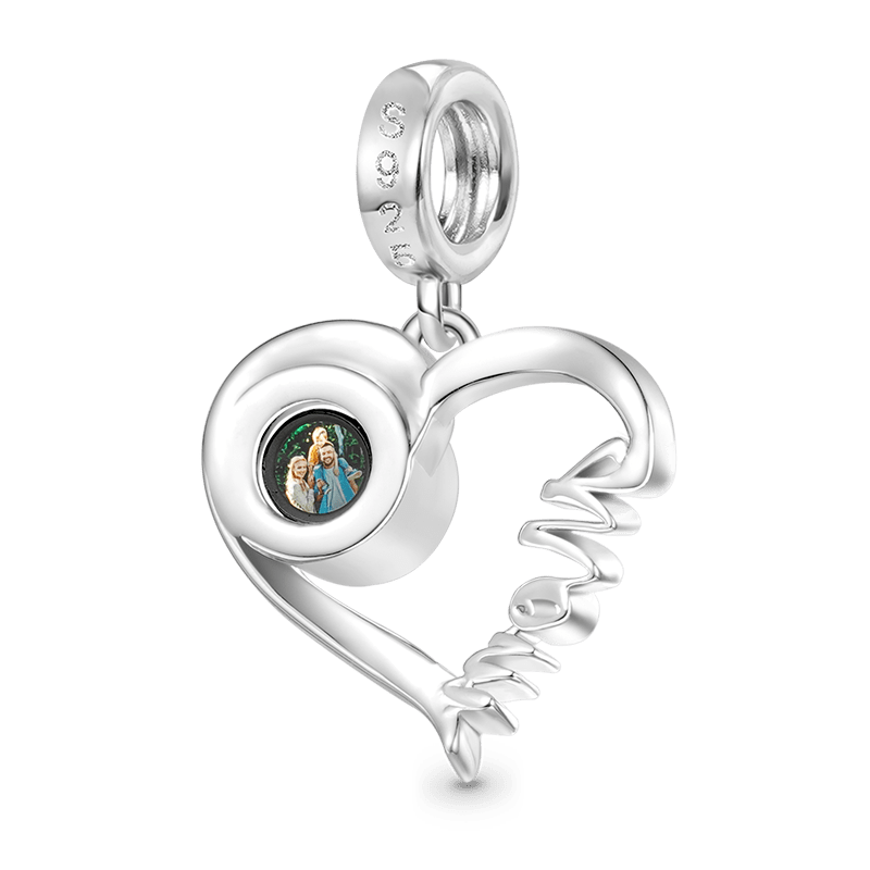 Gnoce Projection Mom Love Personalized Photo Pendant Dangle Charm_3