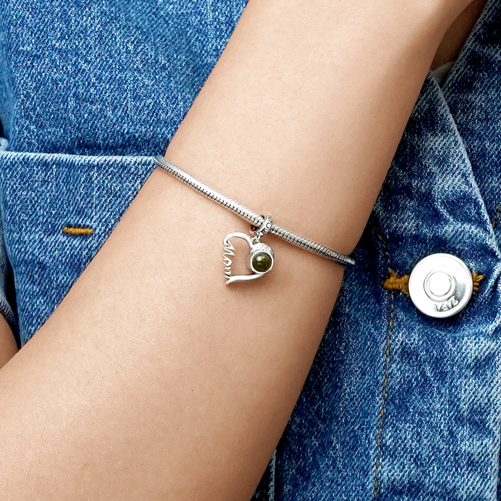 Gnoce Projection Mom Love Personalized Photo Pendant Dangle Charm_7