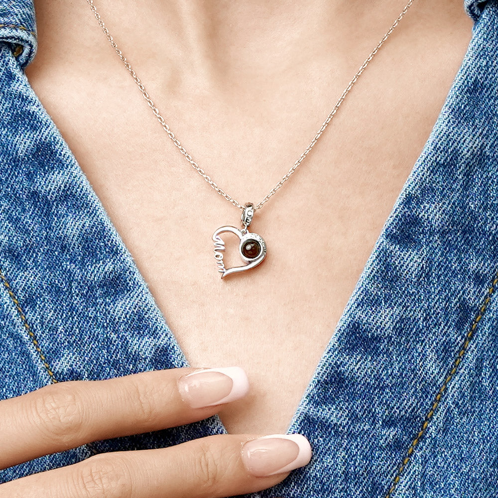Gnoce Projection Mom Love Personalized Photo Pendant Dangle Charm_5