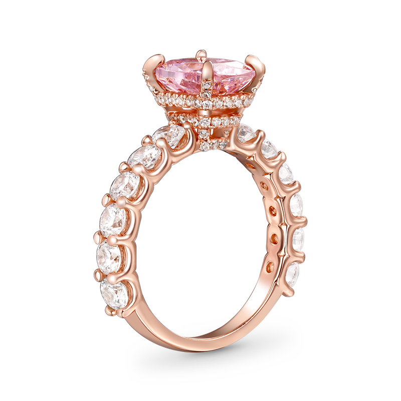 Gnoce Pink Radiant-cut Promise Ring_4