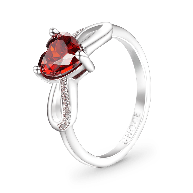 Gnoce Sparkling Birthstone Infinity Love Heart Ring_3