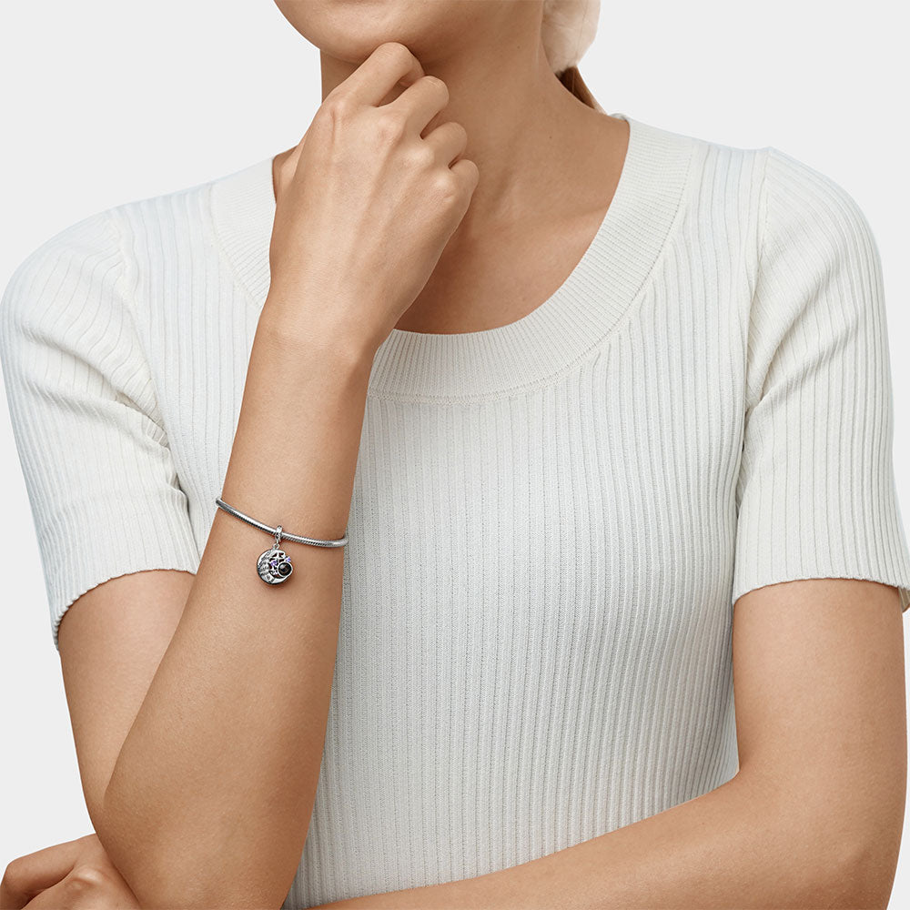 Gnoce Projection Moon&Star Personalized Photo Pendant Dangle Charm_2