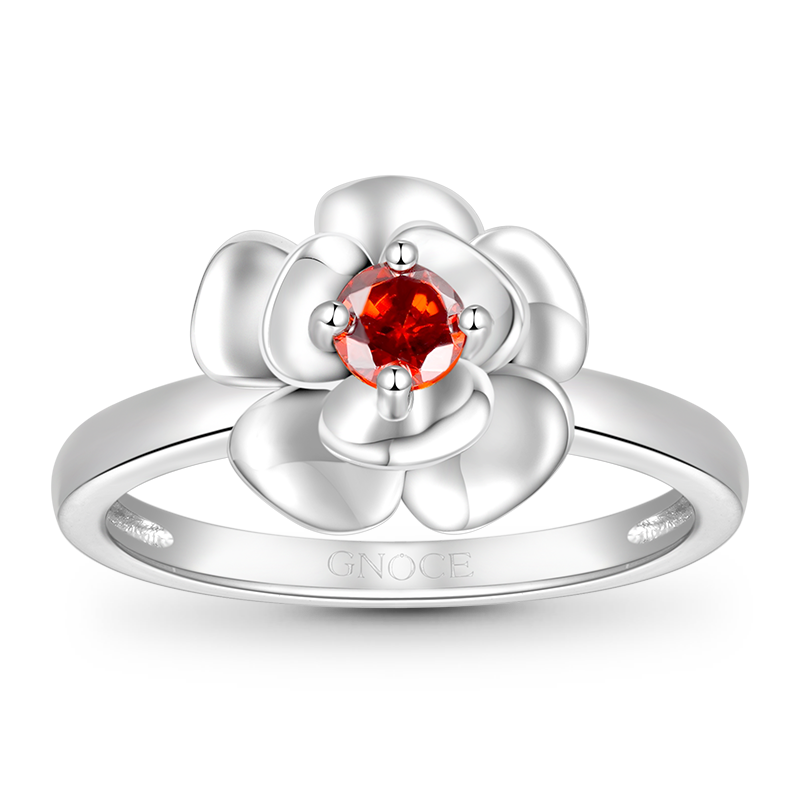 Gnoce Lucky Rose Birthstone Ring_2