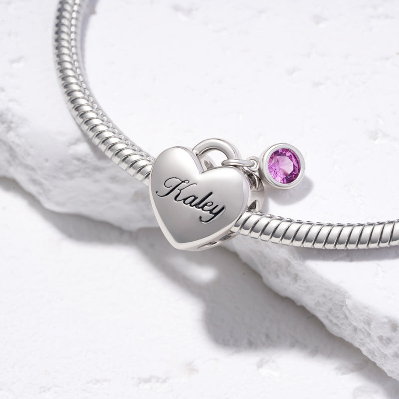 Gnoce Birthstone Engravable Heart Charm_3