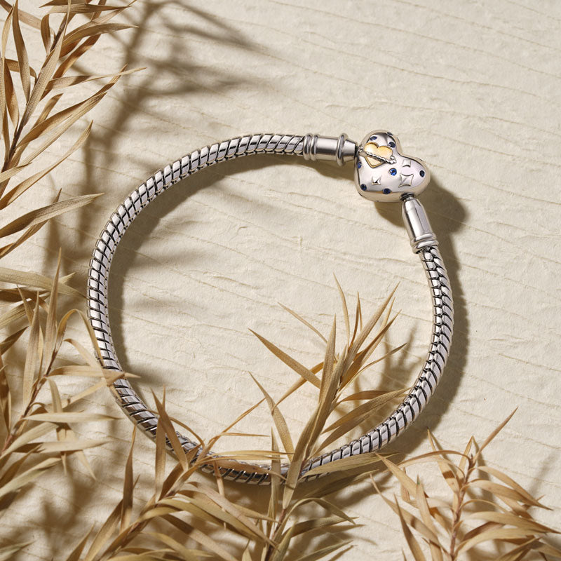 Gnoce Yellow Heart Basic Snake Chain Bracelet_3