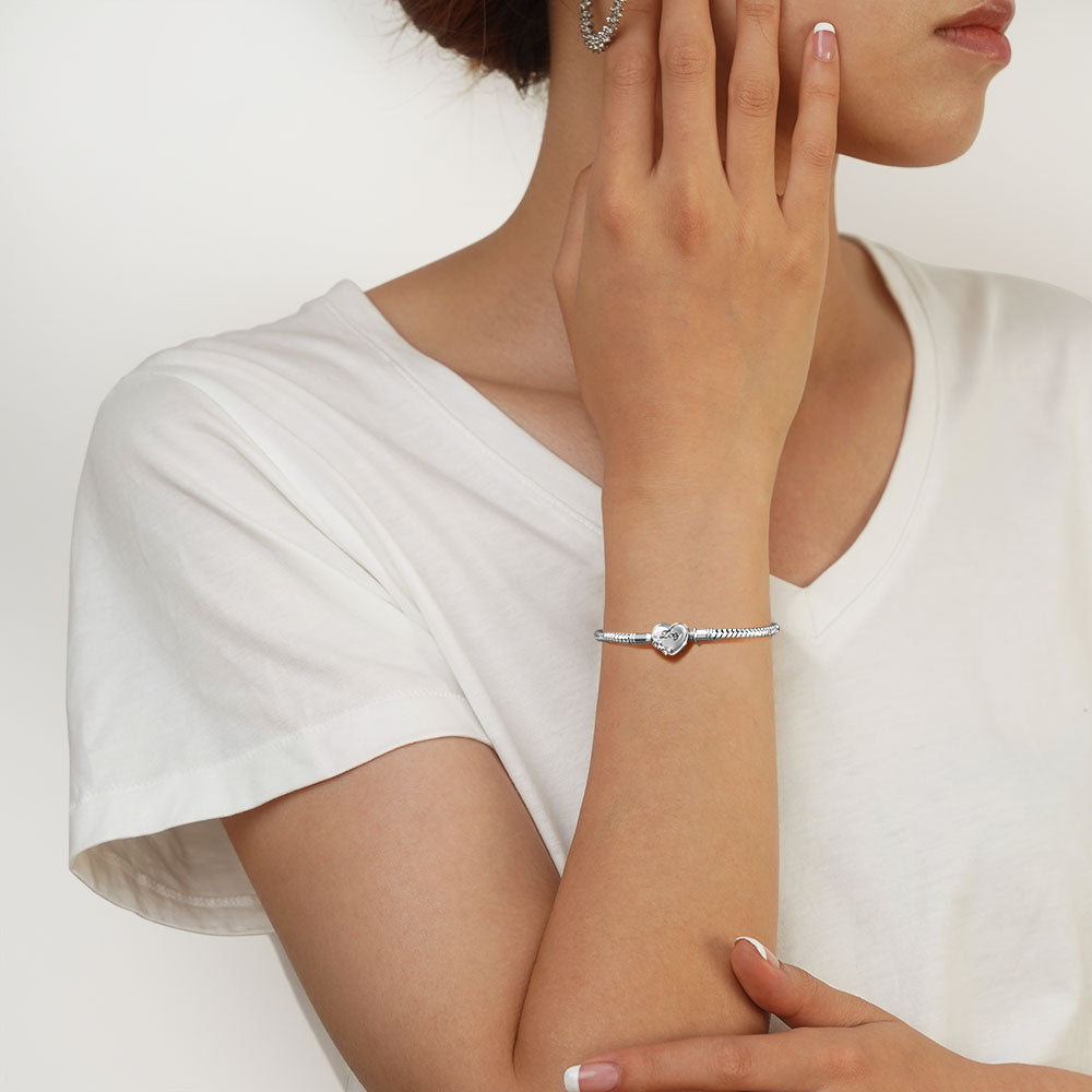 Gnoce Infinite Love Engravable Basic Snake Chain Bracelet_4