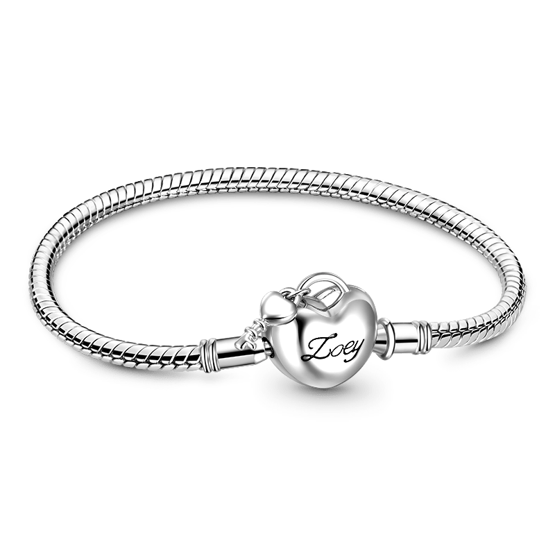 Gnoce Love Key Heart Engravable Basic Snake Chain Bracelet_1