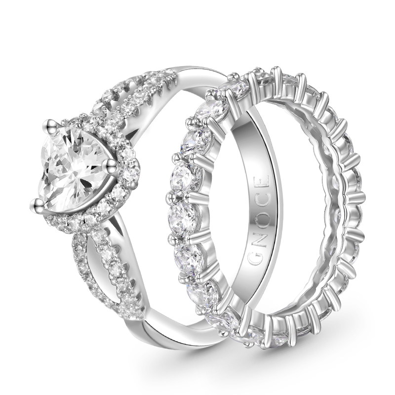 Gnoce Heart Cut Stackable Ring Set_2