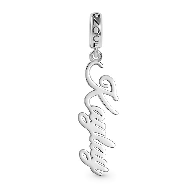 Gnoce Classic Name Engravable Pendant Dangle Charm_1