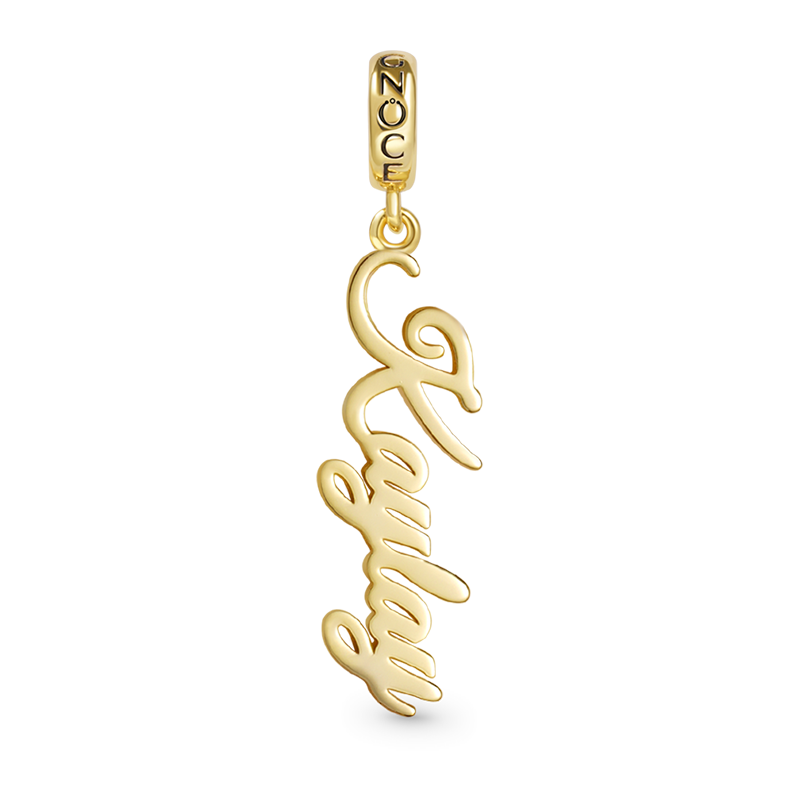 Gnoce Classic Name Engravable Pendant Dangle Charm_2